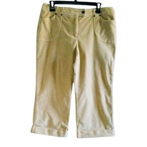 NICOLE by NICOLE MILLER Vintage Corduroy Crop Cuffed Pants